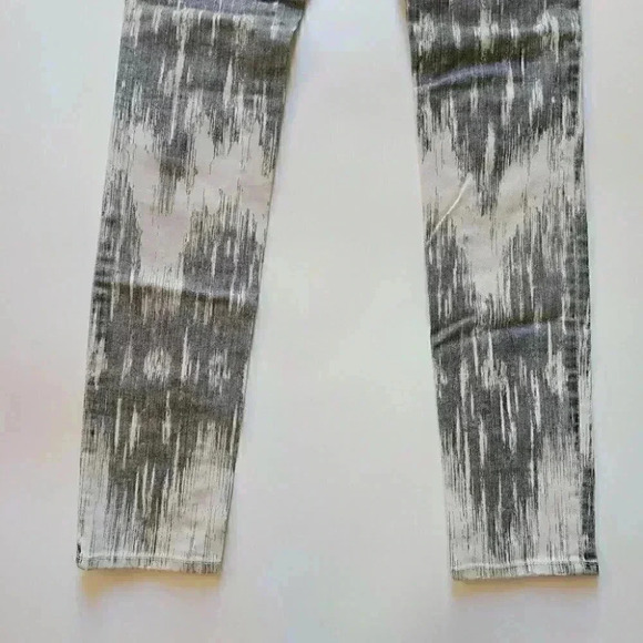 Vince Dylan Beat Down White Gray Coated Denim Skinny Jeans Stretch 24 - Picture 11 of 15